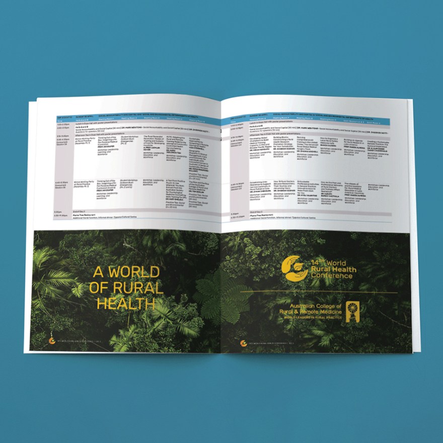 ACRRM World Rural Health Conference delegate handbook centre spread